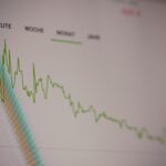 white paper with green line