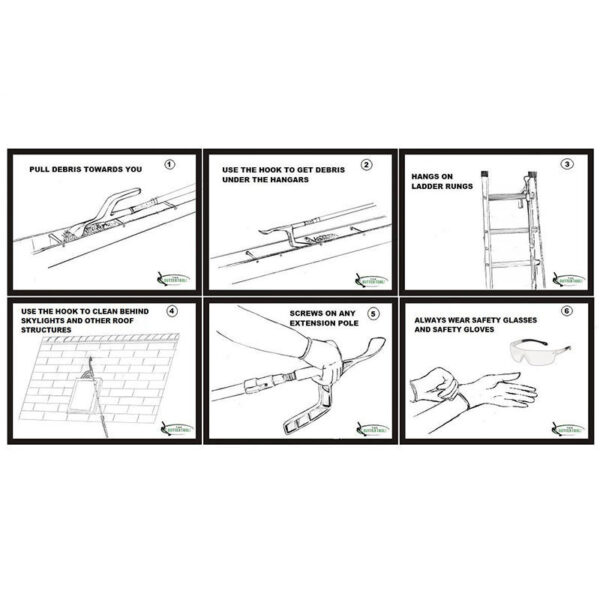 Gutter Cleaner The Gutter Tool Leaf Cleaning Tool Roof Sink Hook Cleaning Spoon - Image 3